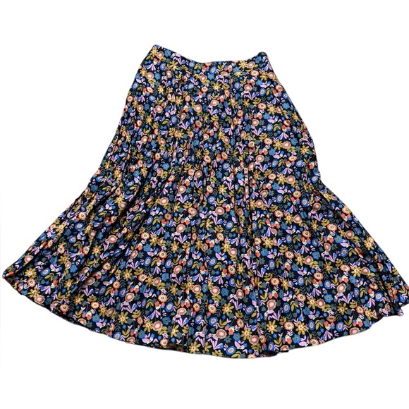 Boden Dresses & Skirts - Boden Floral Maxi Skirt — Black with Blue, Pink, Yellow & Green Floral Print